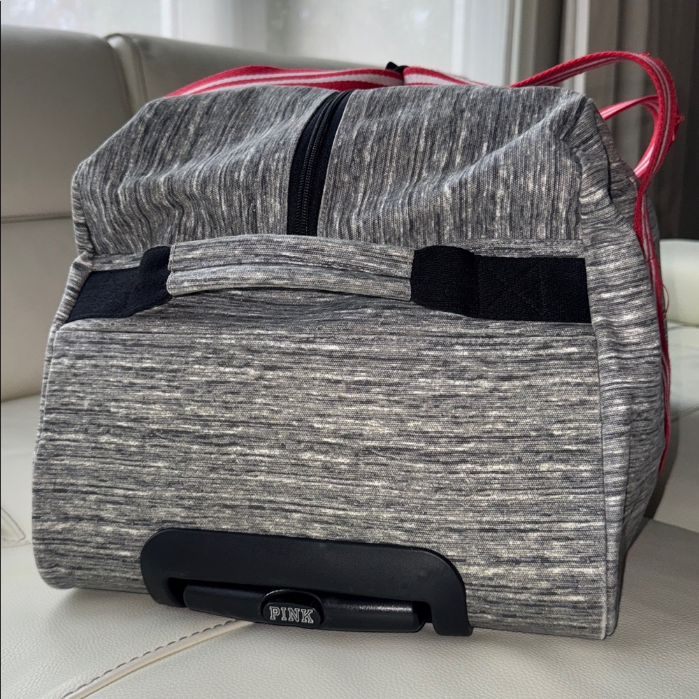PINK Victoria's Secret Gray Duffel Rolling Bag - Picture 4 of 17